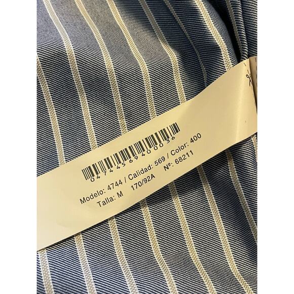 Massimo Dutti Leather Asymmetrical Zip Moto Biker Jacket Navy Women's Size M - Picture 11 of 12